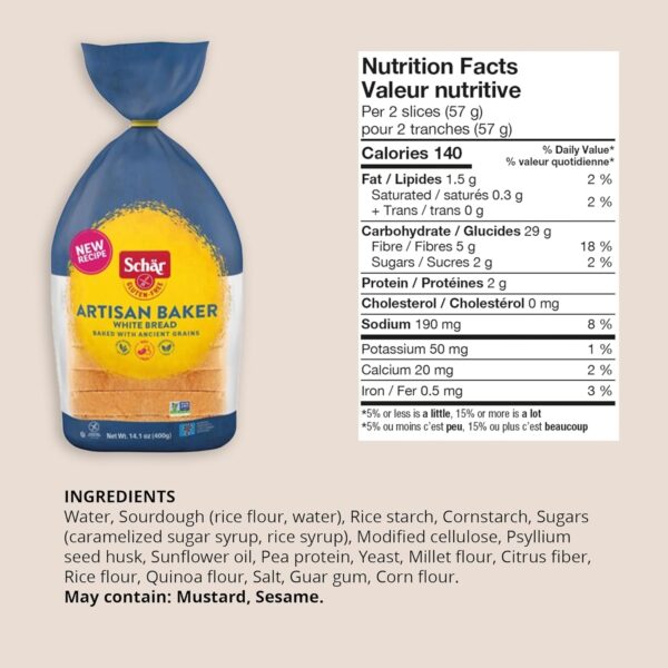Schar Artisan Baker White Gluten-Free Bread - Image 4