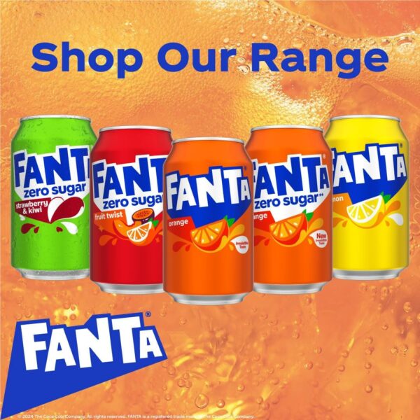 Fanta Lemon, 8 x 330ml, Official Beetle juice - Image 2