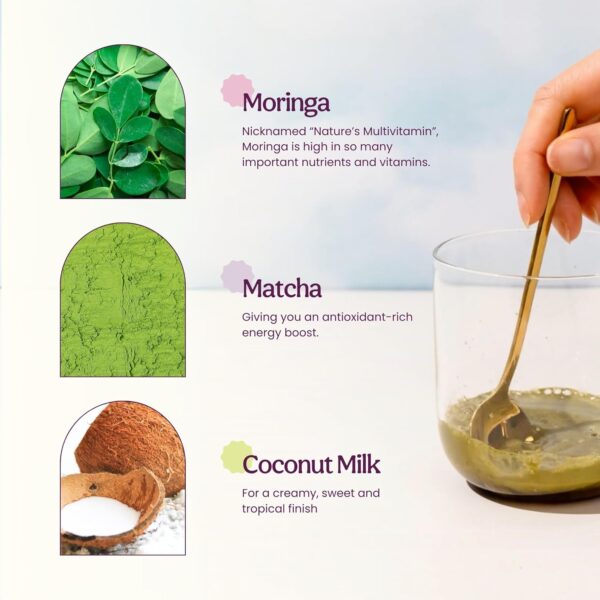 Blume Superfoods Latte - Matcha Powder with Coconut, Natural Caffeine - Image 3