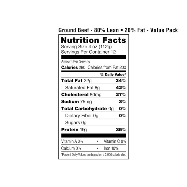 Ground Beef, 80% Lean/20% Fat - Image 4