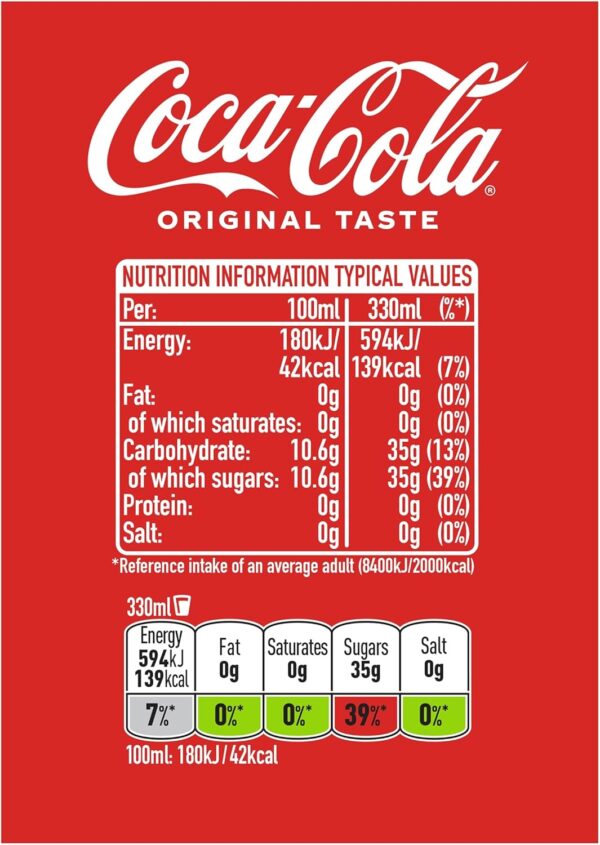 Coca-Cola Original Taste 24 x 330 ml - Image 3