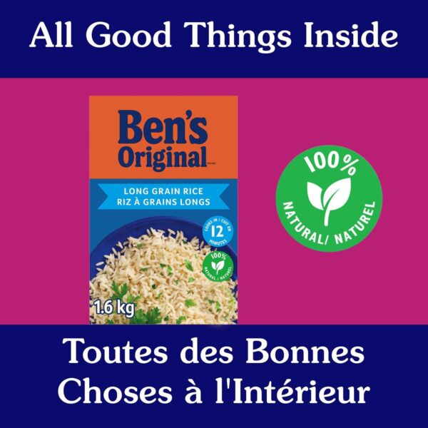 Quick Cook Long Grain Rice, 1.6kg Box - Image 3