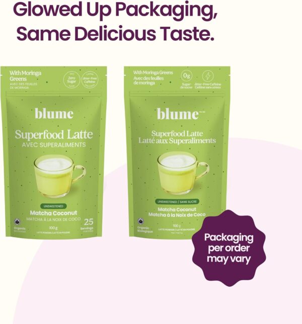 Blume Superfoods Latte - Matcha Powder with Coconut, Natural Caffeine - Image 4