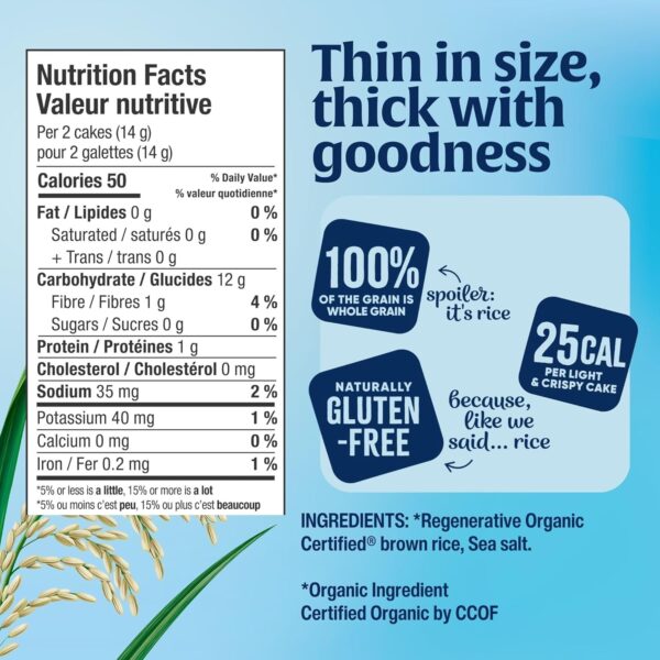 Organic Thin Rice Cakes, Lightly Salted - Image 4