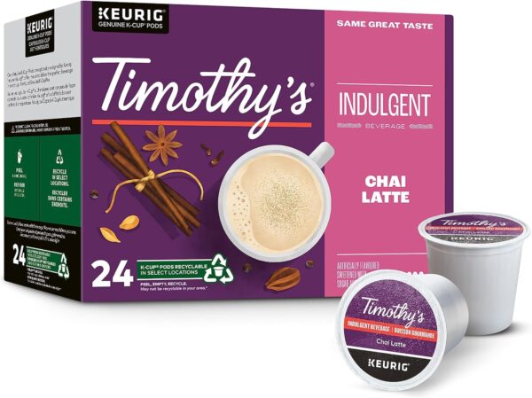 Timothy's Chai Latte K-Cup Coffee Pods - Image 4