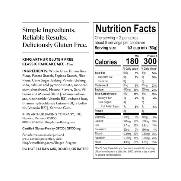 King Arthur Gluten Free Pancake Mix - Image 5