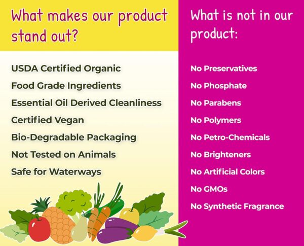 2 Pack Organic Fruit & Vegetable Wash - Image 3