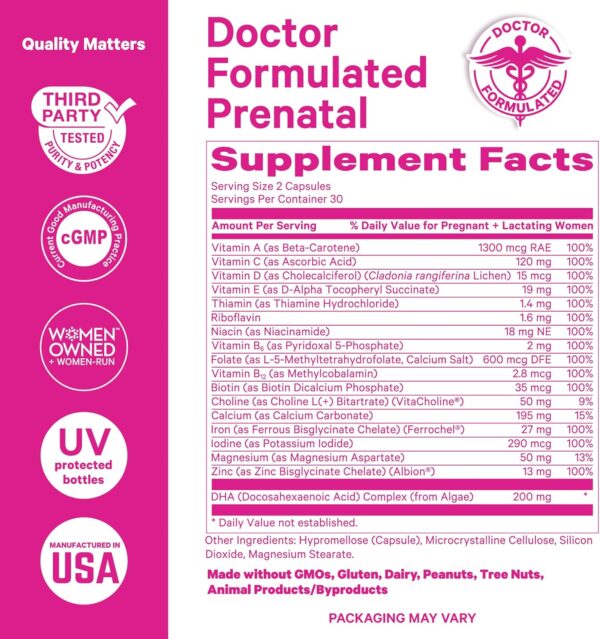 Pink Stork Total Prenatal Vitamins with DHA - Image 4