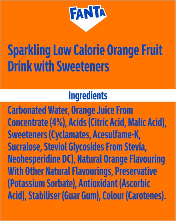 Fanta Can Orange Zero 330 ml (Pack of 24) - Image 2