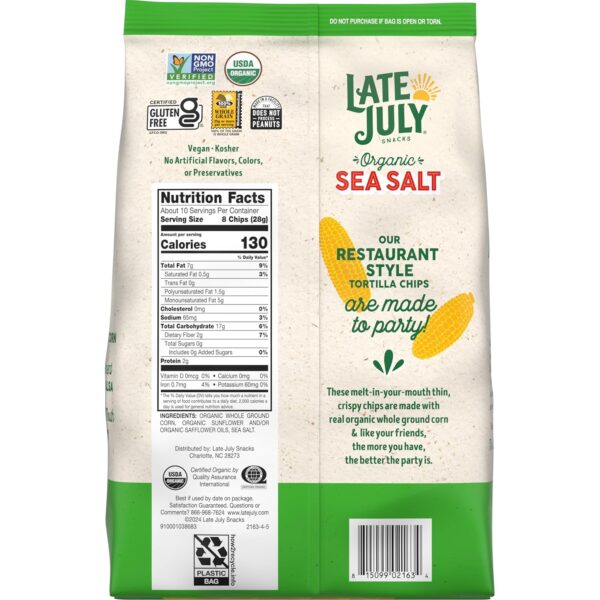 Late July Sea Salt Organic Tortilla Chips - Image 2