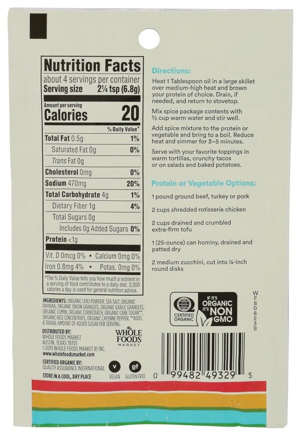 365 by Whole Foods Market, Organic Taco Seasoning - Image 4