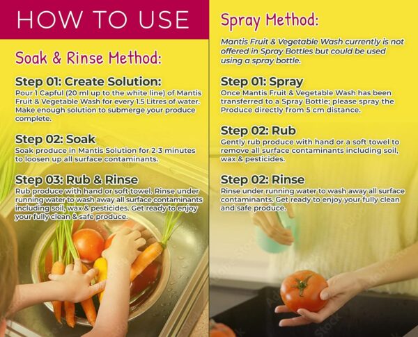 2 Pack Organic Fruit & Vegetable Wash - Image 2