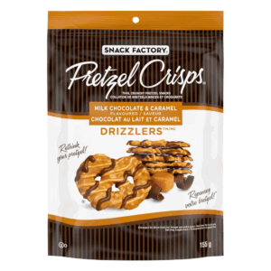 Snack Factory Pretzel Crisps - Milk Chocolate & Caramel Drizzlers 155 Grams