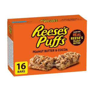 Reese's Puffs - Family Pack Size - Peanut Butter and Cocoa Flavour Cereal Bars