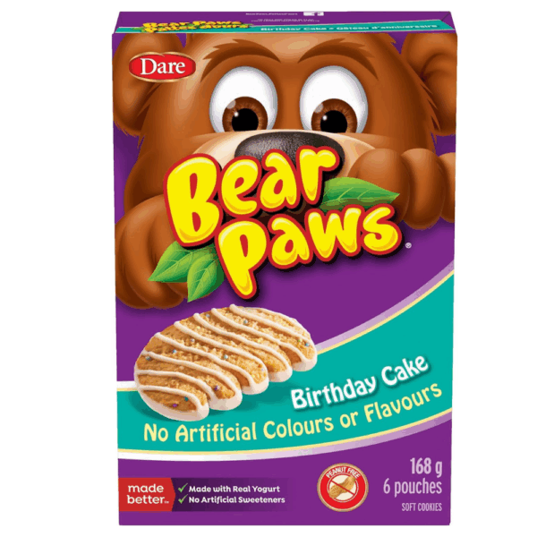 Bear Paws Birthday Cake Cookies