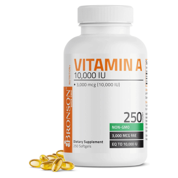 Bronson Vitamin A 10,000 IU Premium Non-GMO Formula