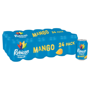 Rubicon 24 Pack Sparkling Mango Flavoured Fizzy Drink