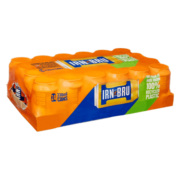 IRN-BRU Regular, 24 Pack Iconic Flavoured Fizzy Drinks Multipack Cans