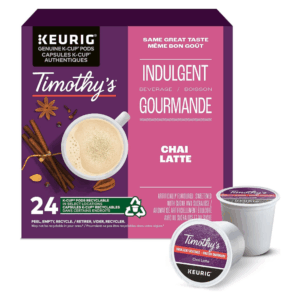 Timothy's Chai Latte K-Cup Coffee Pods