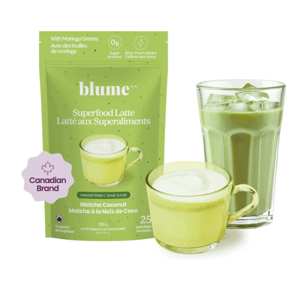 Blume Superfoods Latte - Matcha Powder with Coconut, Natural Caffeine