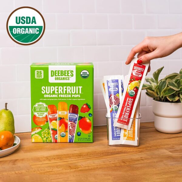 DeeBee's Organics Classic SuperFruit Freezie Pops, No Added Sugars - Image 3