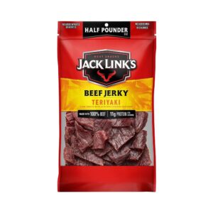 Jack Link's Beef Jerky, Teriyaki, ½ Pounder Bag - Flavorful Meat Snack