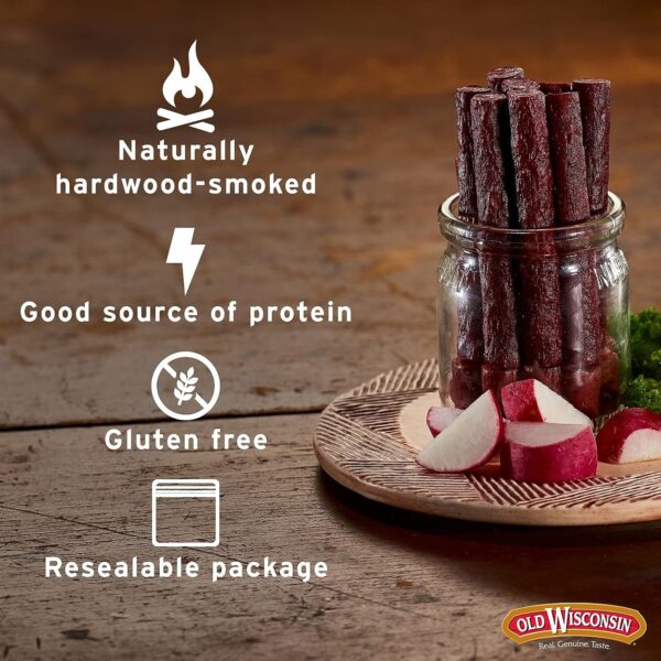 Old Wisconsin Turkey Sausage Snack Sticks, Naturally Smoked - Image 2