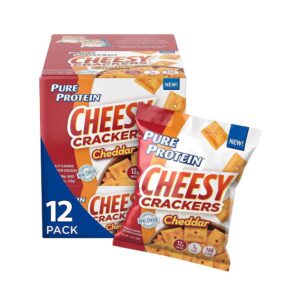 New Pure Proteins, Cheddar Cheese Crackers, Baked Snack Crackers
